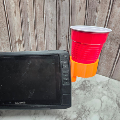 Photo of the drink holder holding a red plastic cup