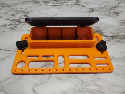 photo of rail mount tool holder with lid open